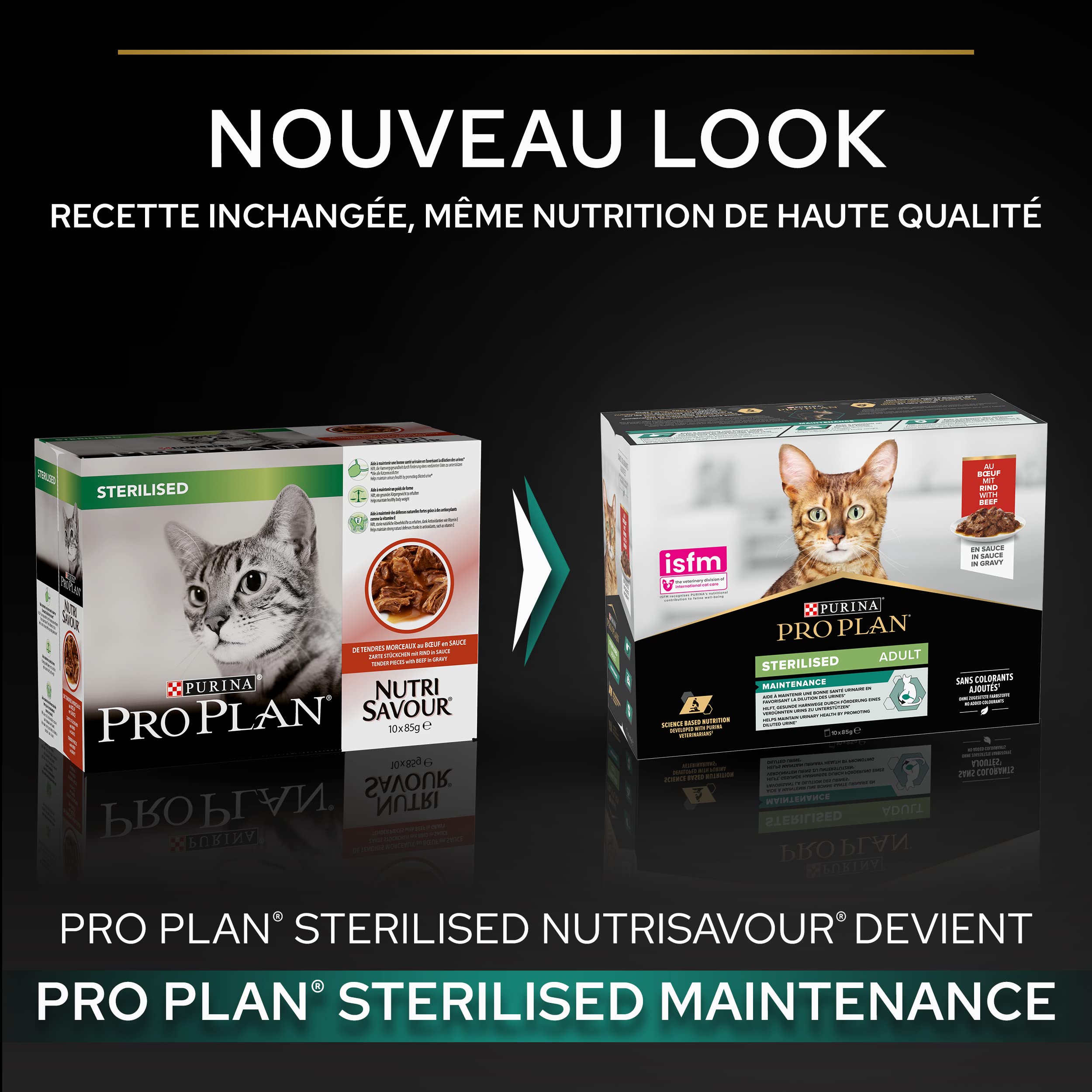 PRO PLAN Adult STERILISED MAINTENANCE Boeuf Sauce 10x85g