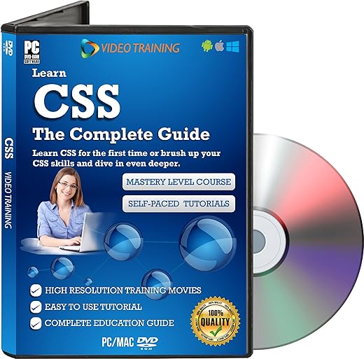 CSS Tutorial Video DVD – Fast Learning Self-Paced Tutorial High Quality Training Videos with Examples | No Subscription Required | LIFETIME ACCESS…