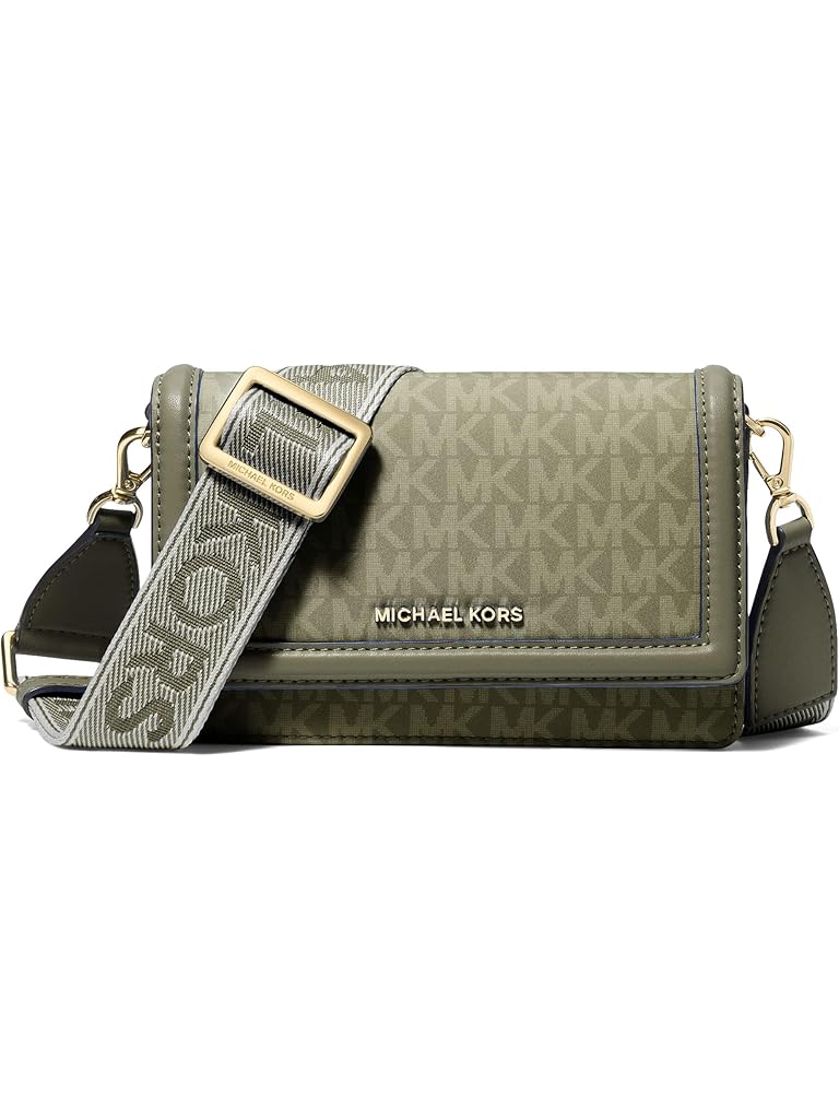 Beige Michael Kors Jet Set Small Phone Webbing Strap Xbody