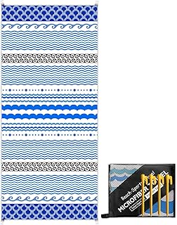 Magcubic Asciugamano da Spiaggia in Microfibra 180x80cm Extra Grande Telo Mare Senza Sabbia e Asciugatura Rapida Coperta da Viaggio con 4 Angoli di Fissaggio e Borsa per Spiaggia Nuoto Campeggio