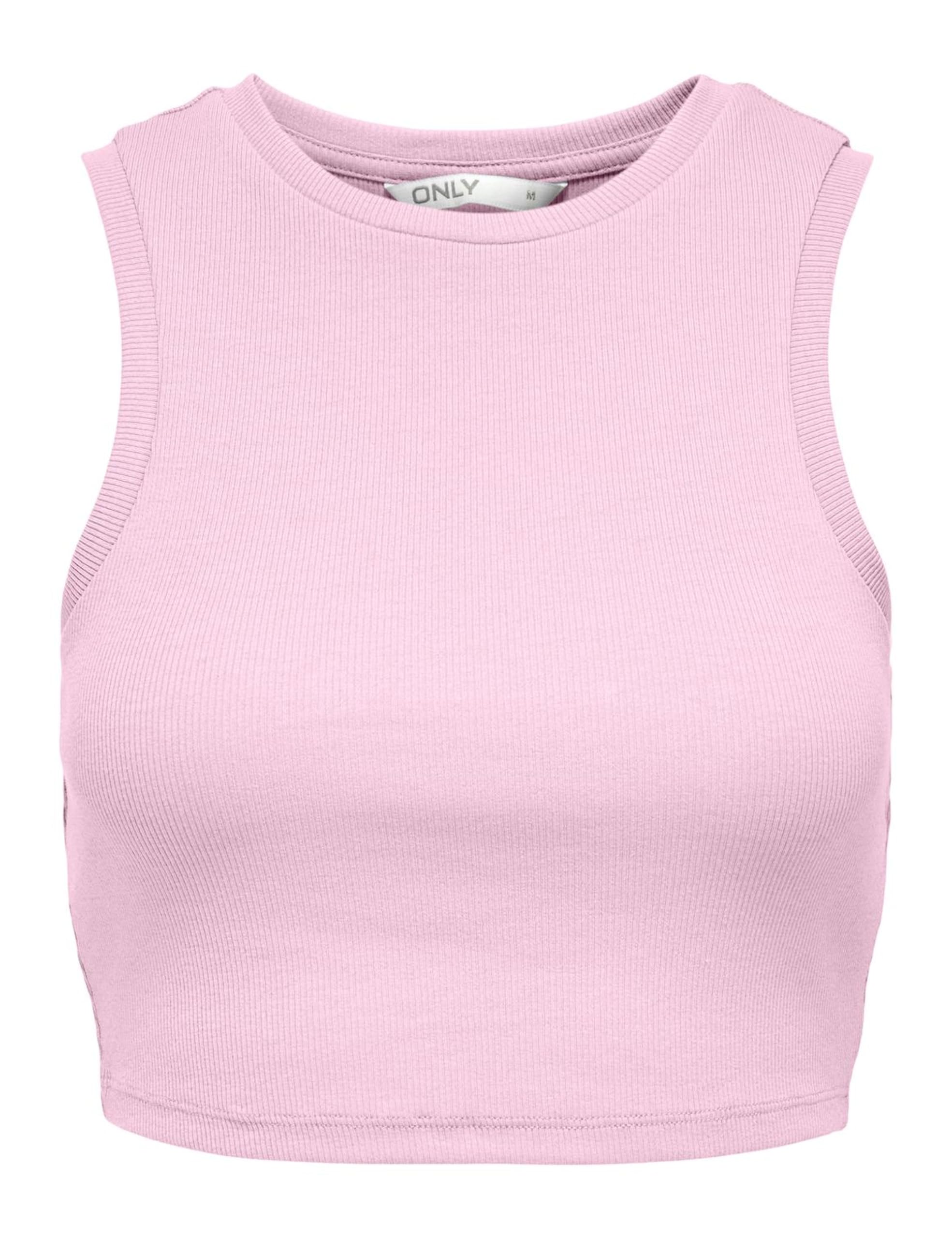 Onlvilma S/L Cropped Tank Top JRS Noos, Pink Lady, L