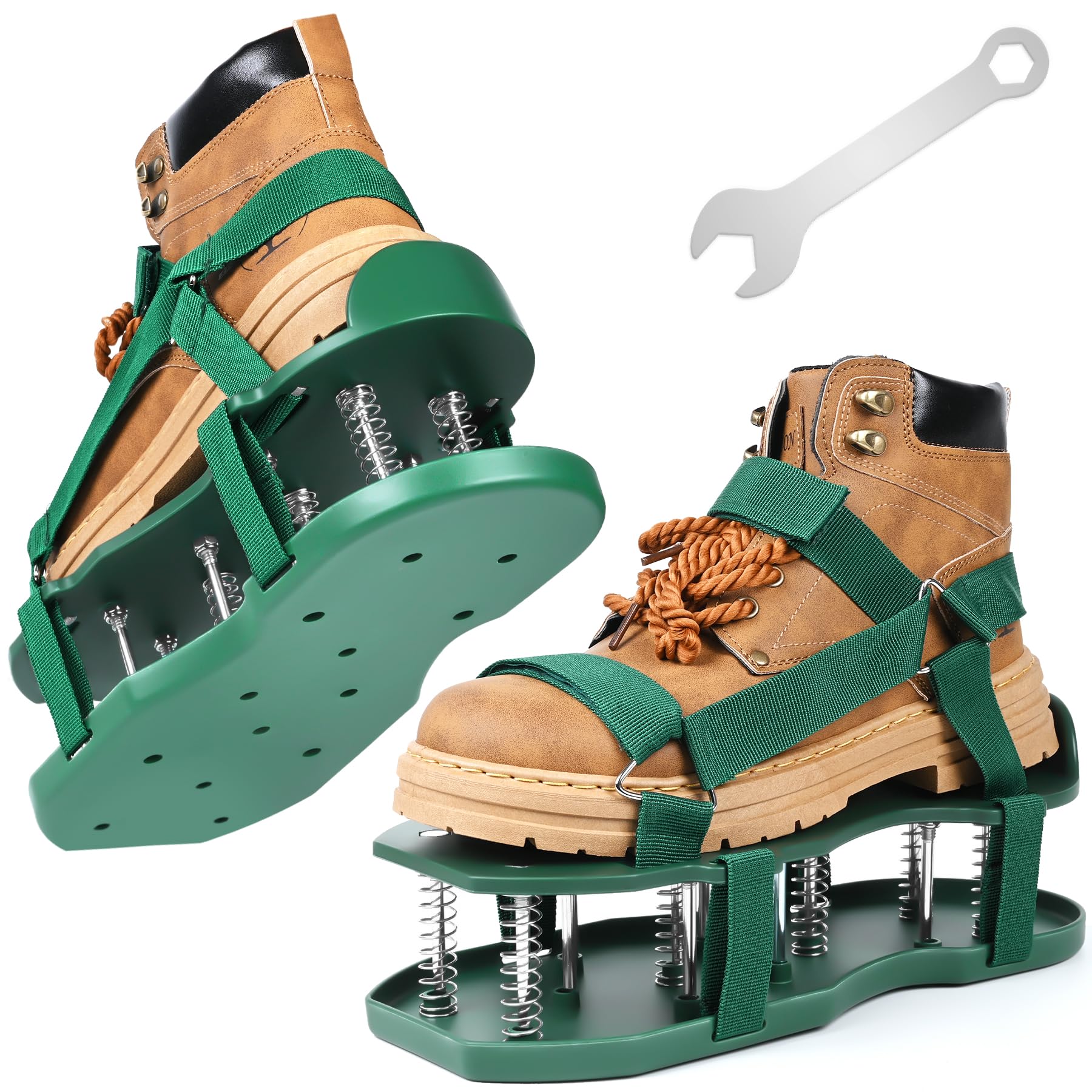 Miuwauer Chaussures aérateur de gazon pour gazon (vert-vert)