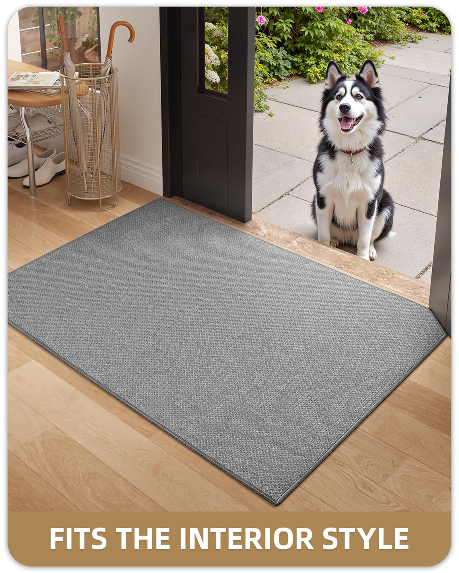 Felpudo De Bienvenida Para Interiores Y Exteriores, 60 X 90 Cm