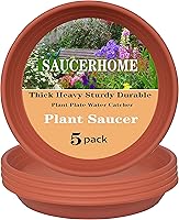 Vista 20 de 5 Packs Plant Saucer Pot Tray 6 8 10 12 14 16 19 20 Inch Plastic Flower Planter Saucers and Drip Trays for Indoors Outdoors, Heavy Durable Plant