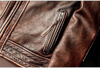 Pレトロ牛革機関車の革ジャンパー(Lサイズ)R8 | sindiplastico.com.br