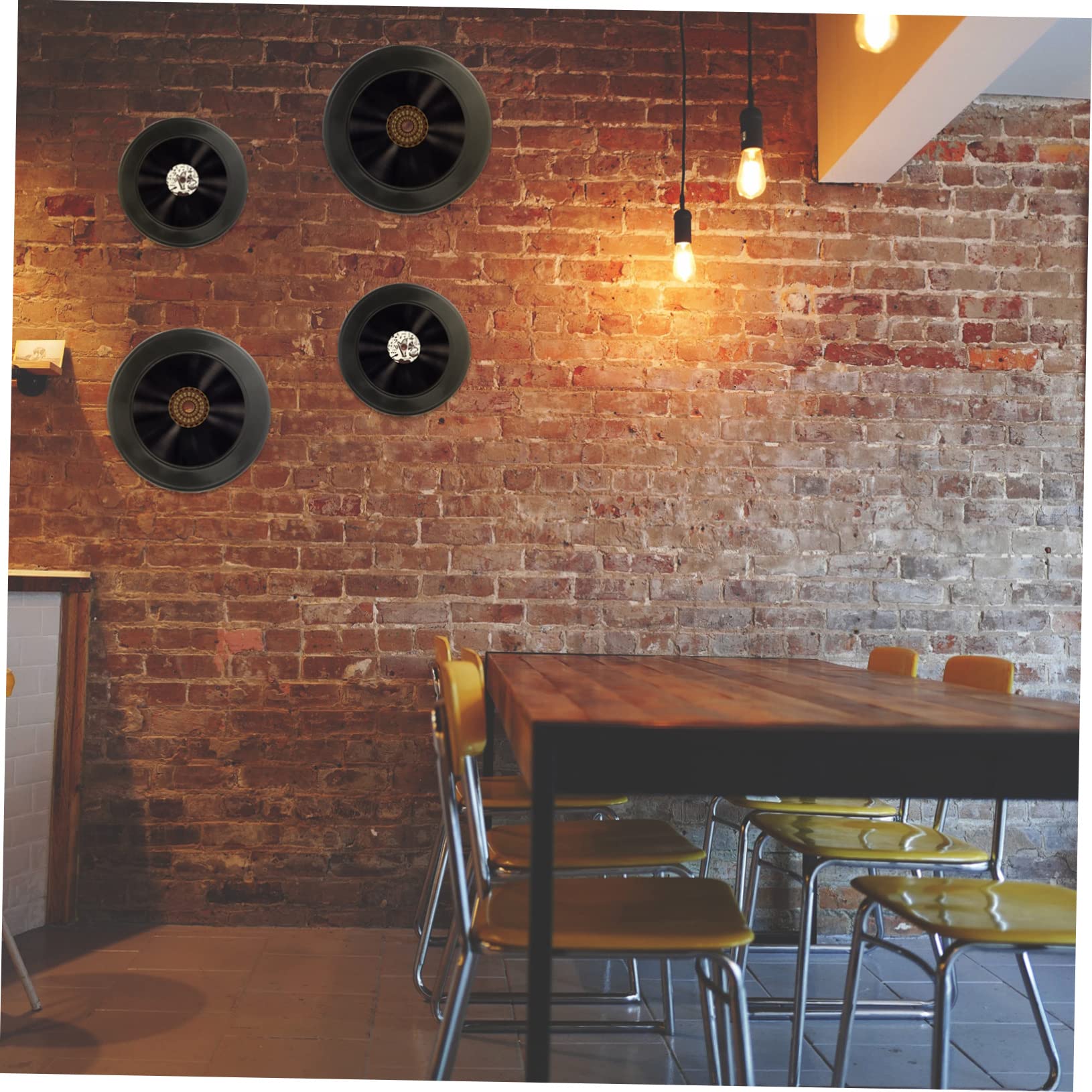 Alipis Decorazioni da Parete in Vinile Nero 12 Pezzi, Ornamenti Artistici e Retrò per Arredamento Interno, Adatti per Bar, Caffè e Ambienti Creativi