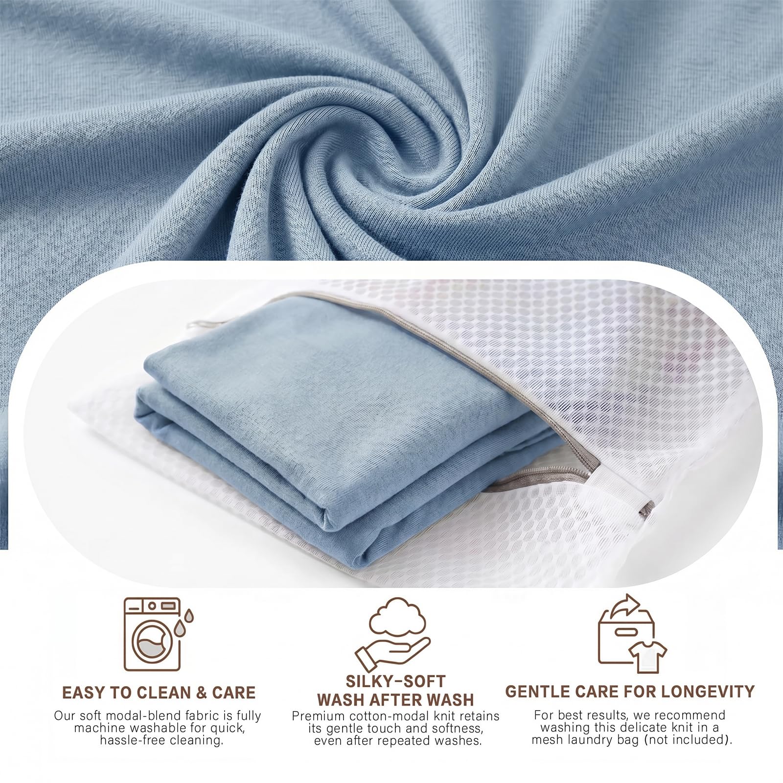 Cubierta de Lactancia, Pañuelo de Lactancia de Modal Suave para Mamá, Protección 360° Multiuso y Transpirable, Estilo Poncho para Cochecito, Asiento de Coche o Chal (Azul)