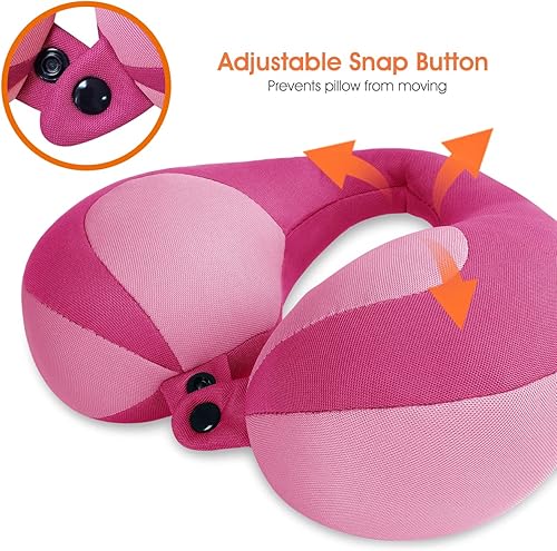 Miniatura 3 de INFANZIA Almohada de viaje infantil para el cuello con soporte para el mentón, sujeta cómodamente la cabeza, el cuello y el mentón, evita que la