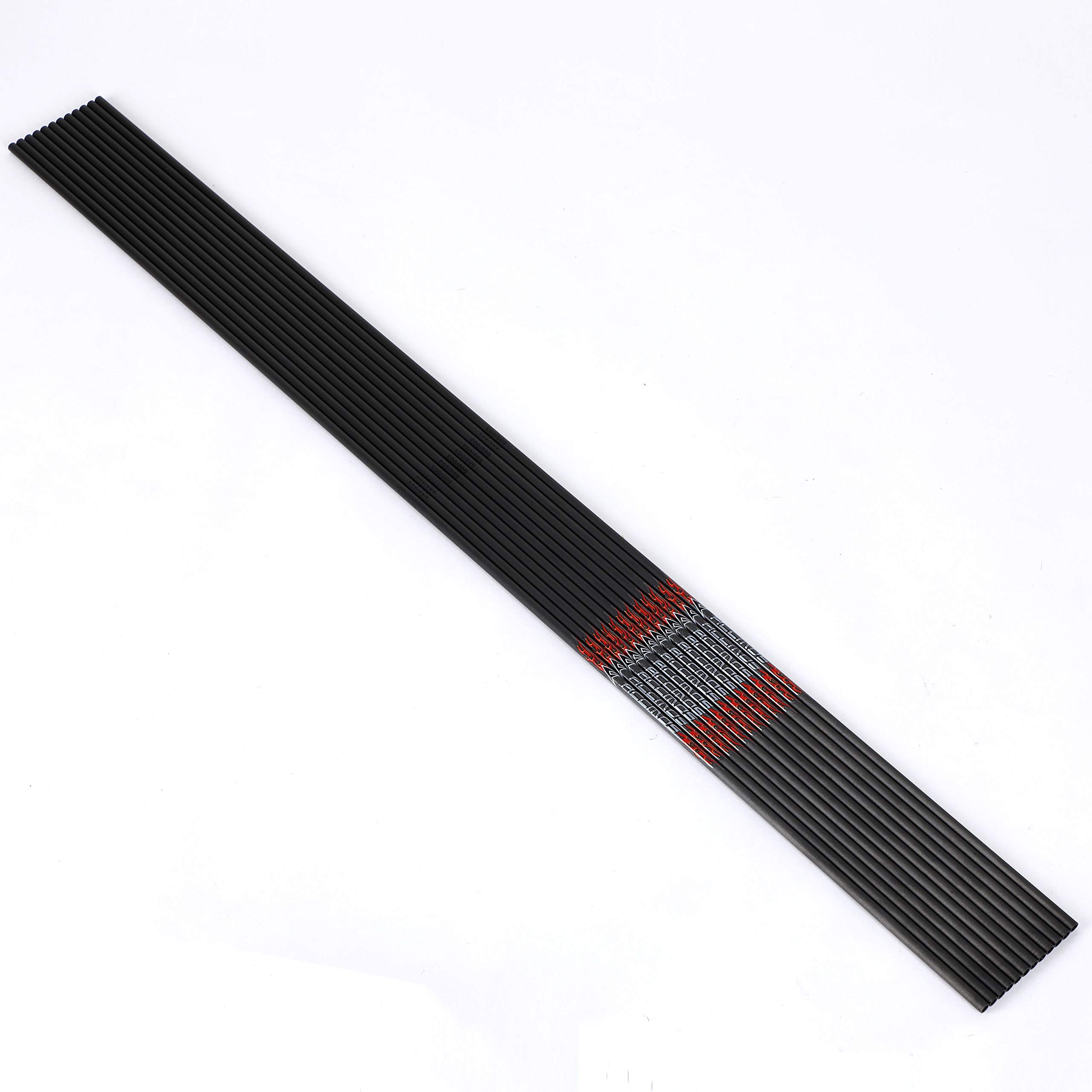 Carbon Arrow Shafts 12-Pack | 340 Spine 28 Inch | Archery Target Practice