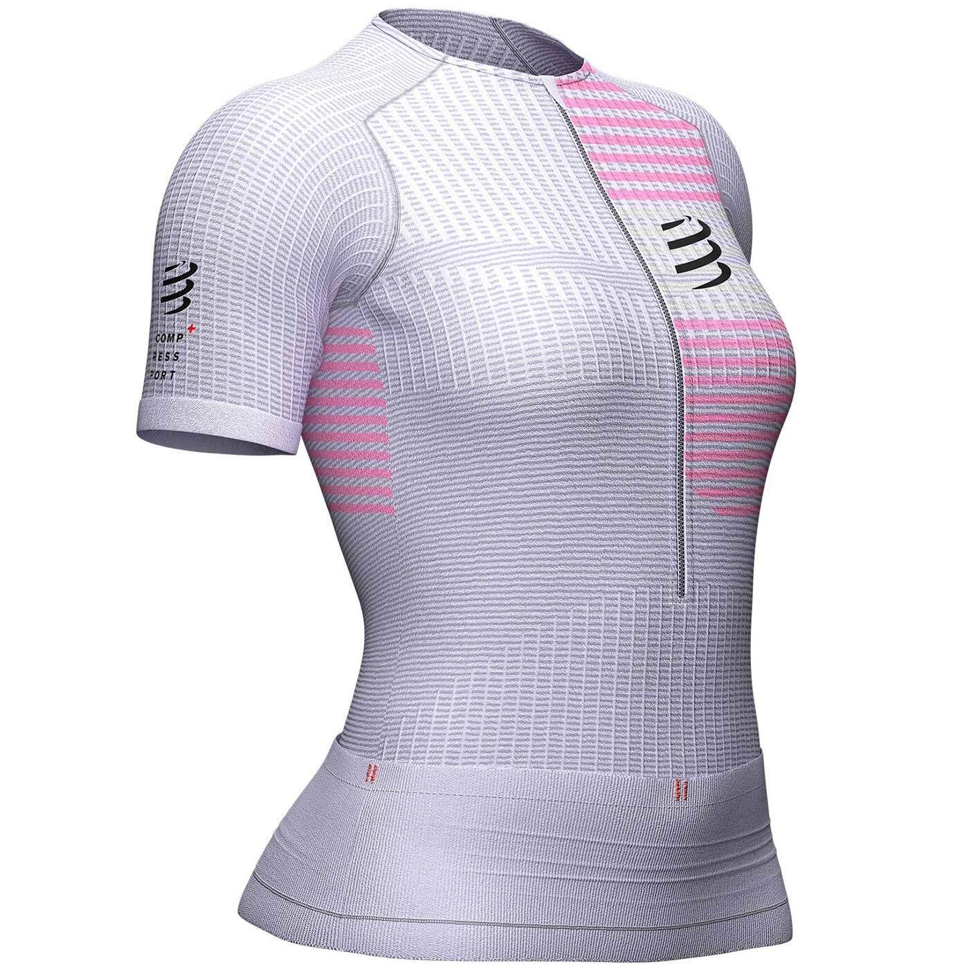 Compressport Women's Grey Triathlon Postural Short Sleeve Top