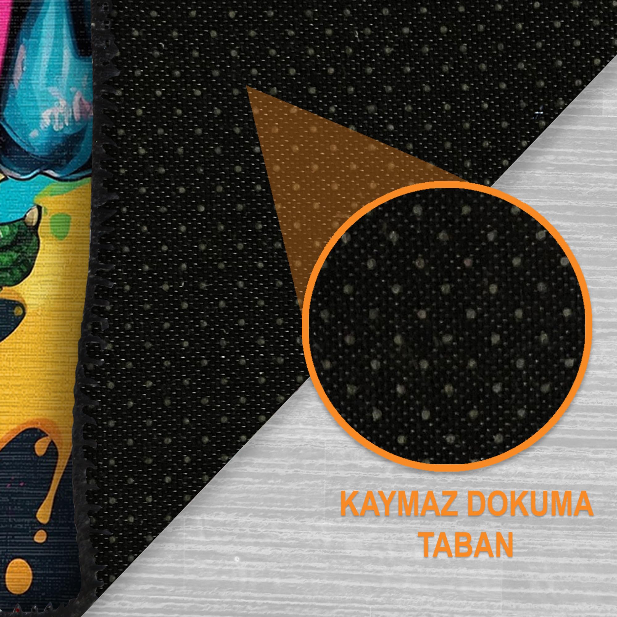 Depoba Cromse Şönil Oyuncu Odası Halısı Kaymaz Pamuk Tabanlı Yıkanabilir Antibakteriyel Gamer, Gaming Halısı 160x230