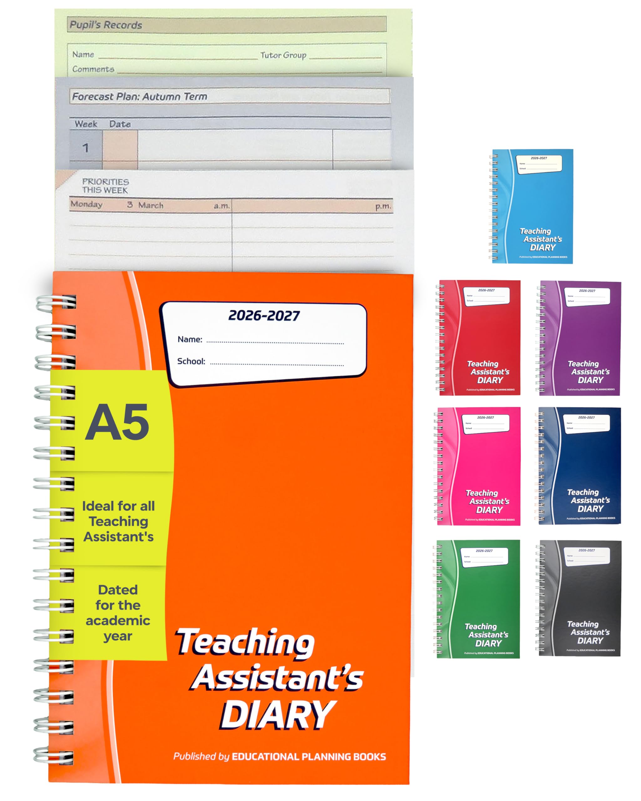 Educational Planning Books – The Teaching Assistants Diary 2026-2027 – A5 – Dated, Week-to-View Teachers Planner & Organiser – Hardback (TAP-O)