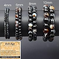 Vista 554 de MASSIVE BEADS Pulsera elástica de yoga hecha a mano con piedra natural, cristal curativo, energía, regalos para adultos unisex de 0.157 in, 0.236