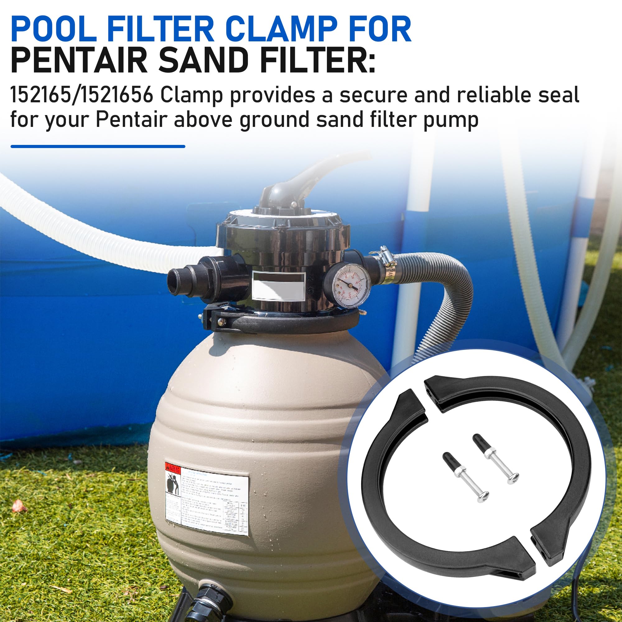 Amazon.com: 152165/1521656 Pool Filter Clamp for Pentair