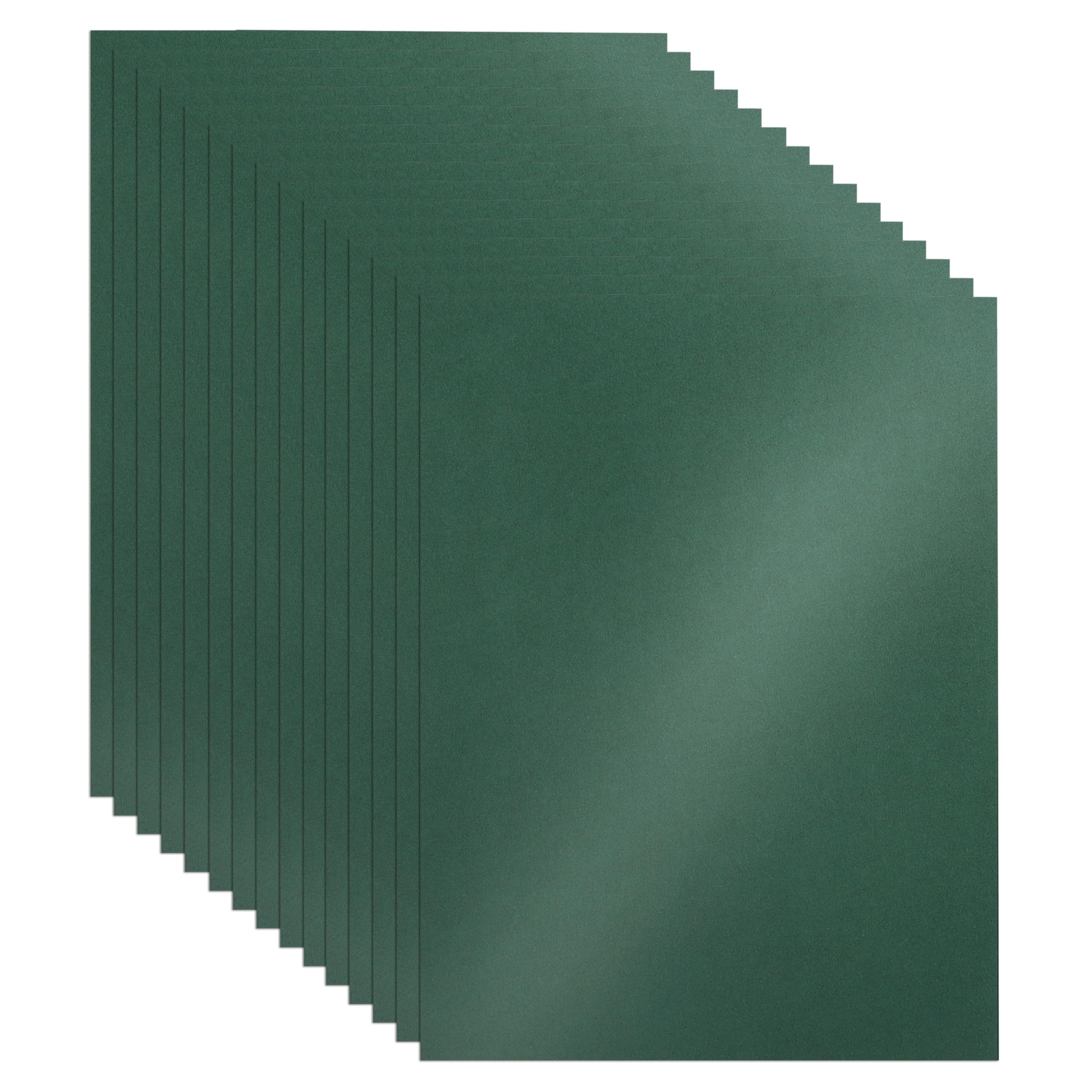 Guakicae 28 Sheets Dark Green Shimmer Cardstock 8.5 x 11 Craft Paper, 92lb Heavyweight Glossy Paper Card Stock for Wedding, School, Greeting Cards,