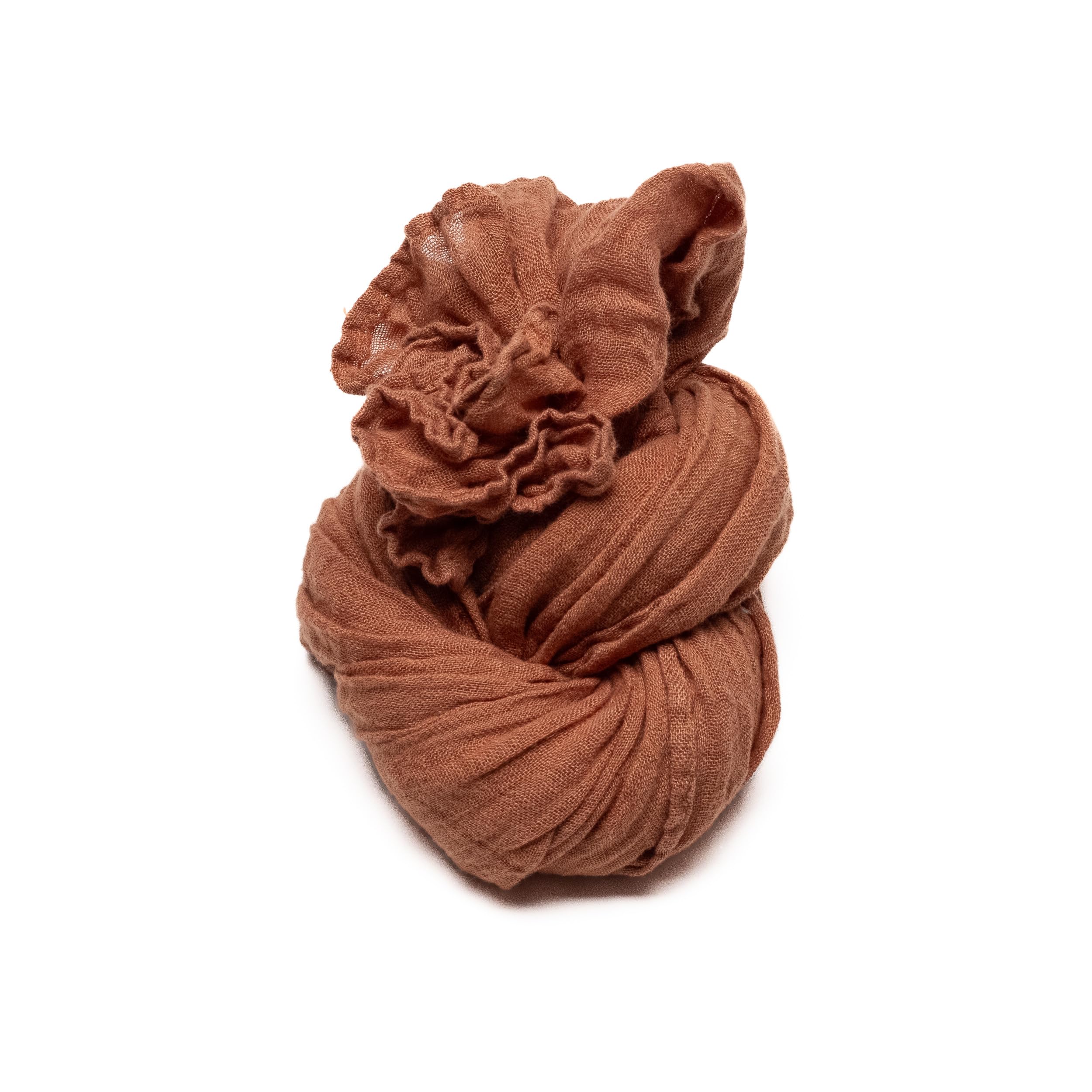 LinenMe 100% Linen Scarf for Women Men Unisex Garza 70 x 200 cm, Summer Shawl Lightweight Soft Breathable Comfortable, Mocha