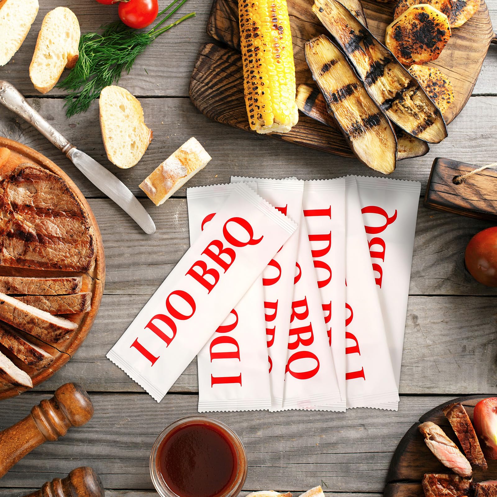 Siifert 250 toallitas húmedas para barbacoa, envueltas individualmente, prehumedecidas, toallitas de mano individuales para barbacoa, catering, restaurante, boda, limpia las manos rápidamente