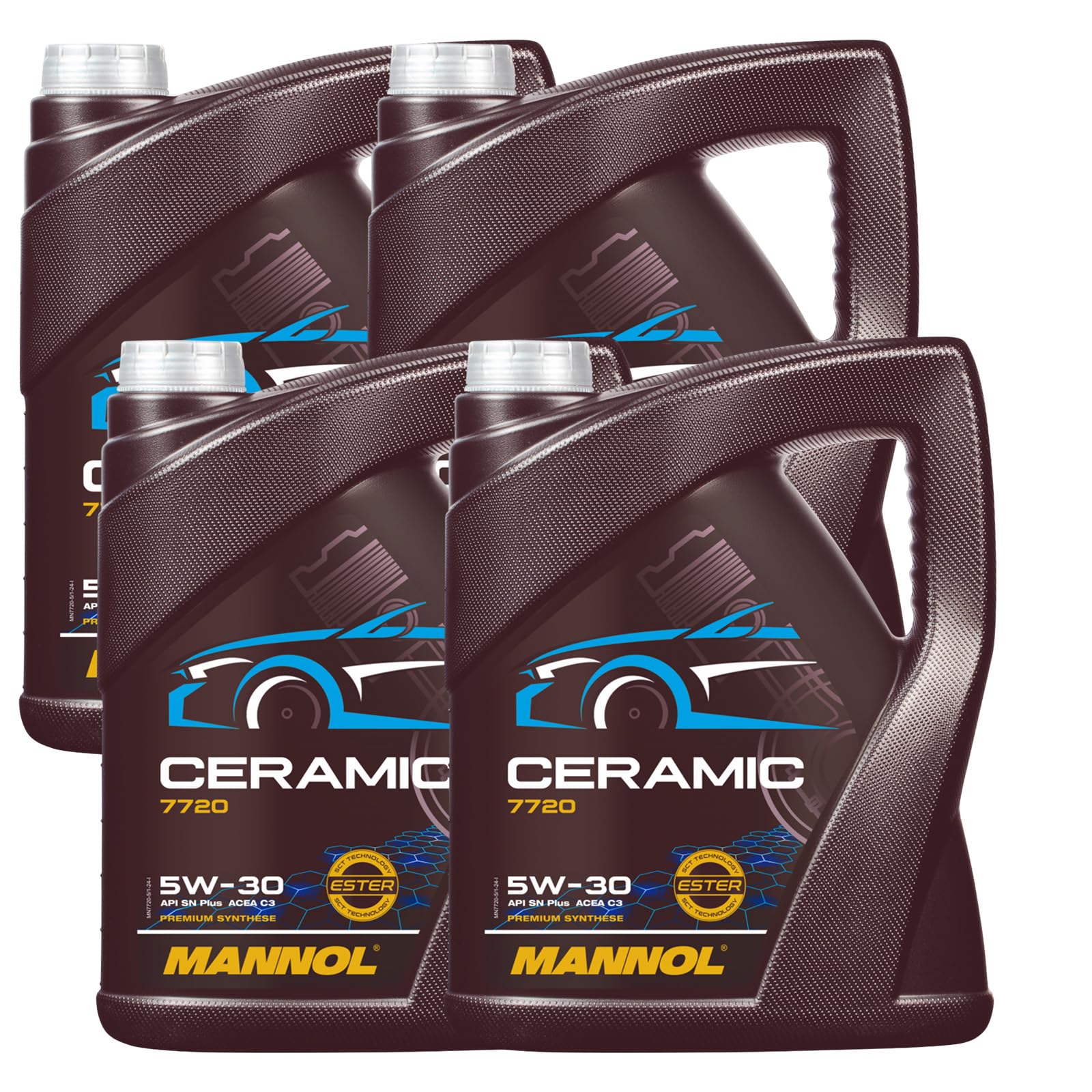 4x 5L MANNOL Ceramic 5W-30 Motoröl
