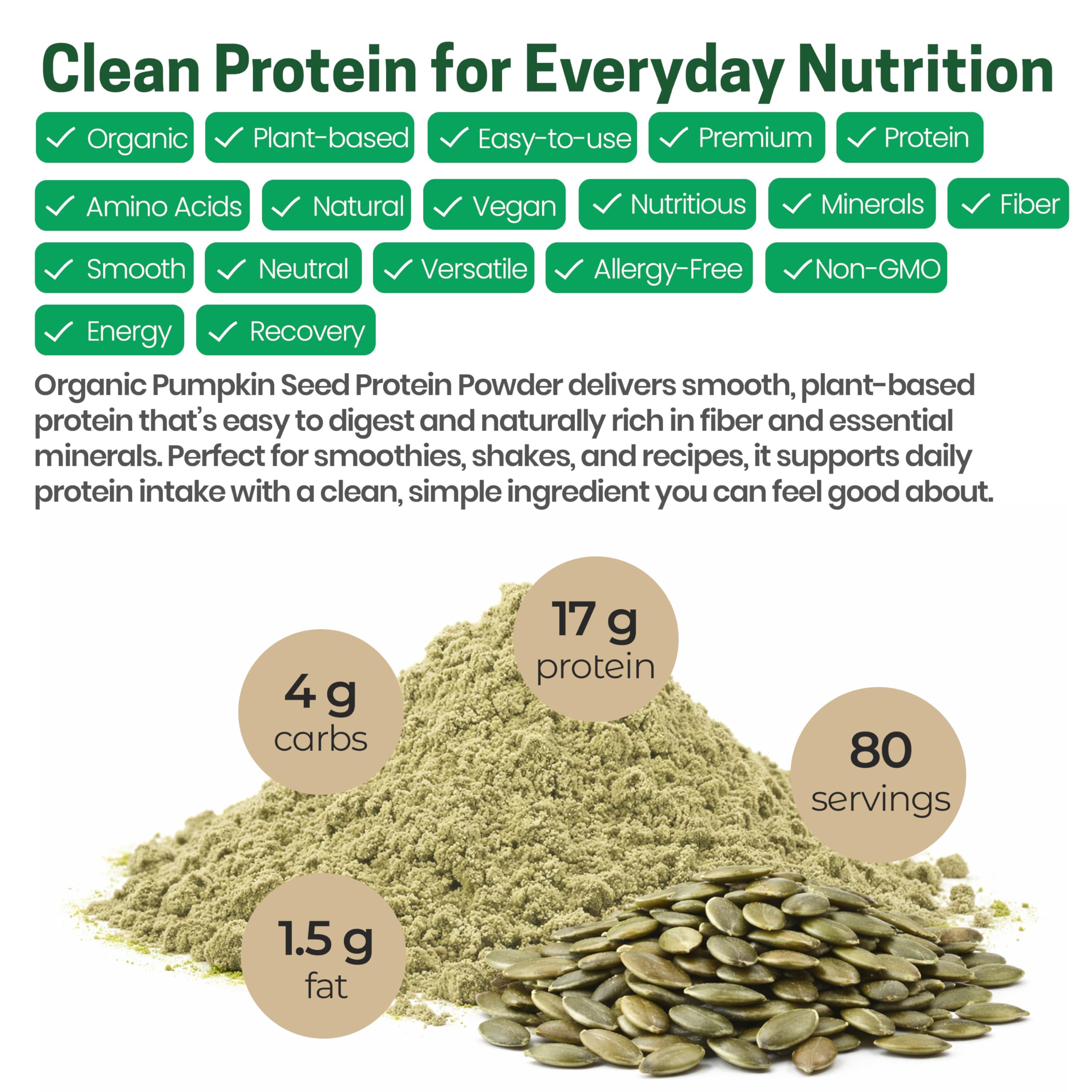 Z Natural Foods Organic Pumpkin Seed Protein Powder - Vegan, 5 lb — Amazon image 5