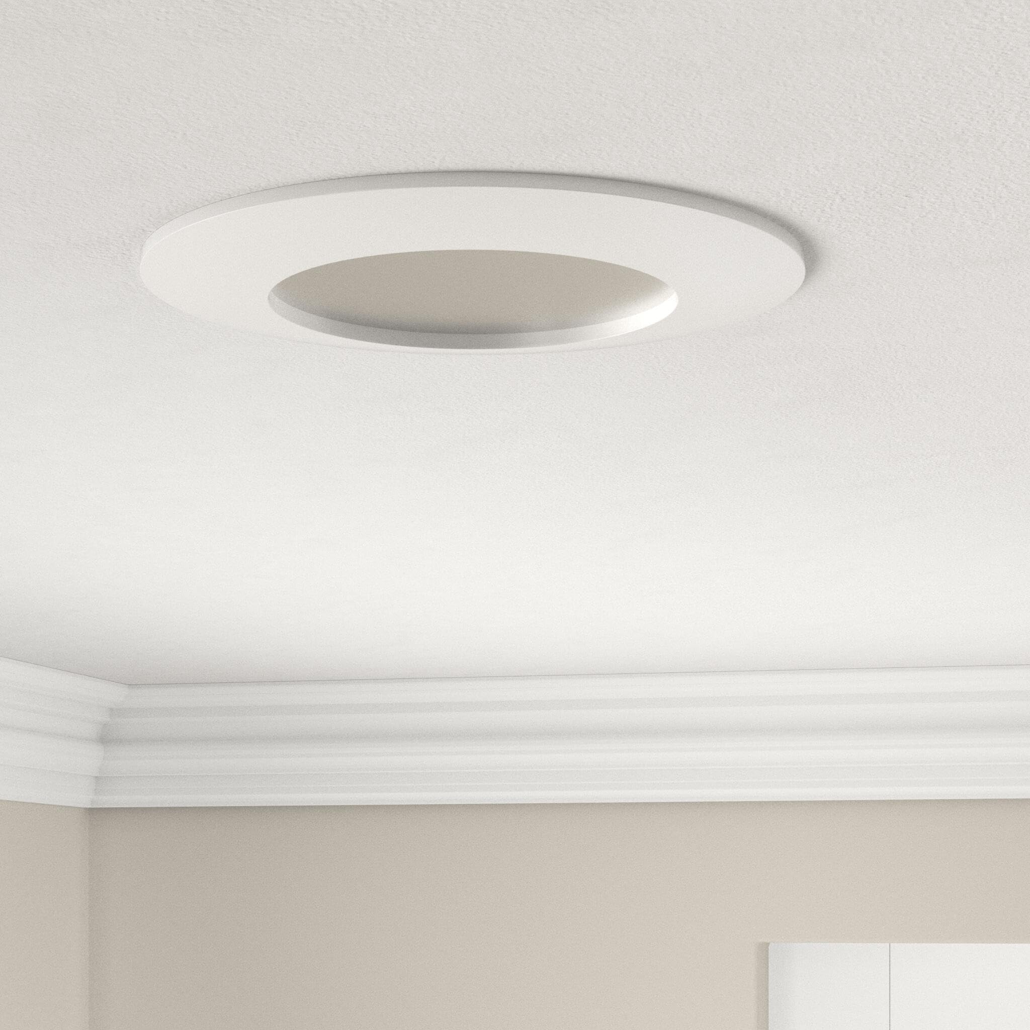 Scandinavian home 6er Set LED Einbaustrahler 230V 4,5W Warmweiß 60mm - 70mm I Badezimmer geeignet I CRI 90 500lm 3000K 68mm I Weiß-Matt mit Milchglas I LED Spot Deckeneinbauleuchte flach