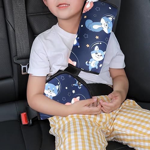 Ajustador de cinturón de seguridad y cojín de cinturón de seguridad para niños, ajustador de cinturón de seguridad y almohada, funda de cinturón de