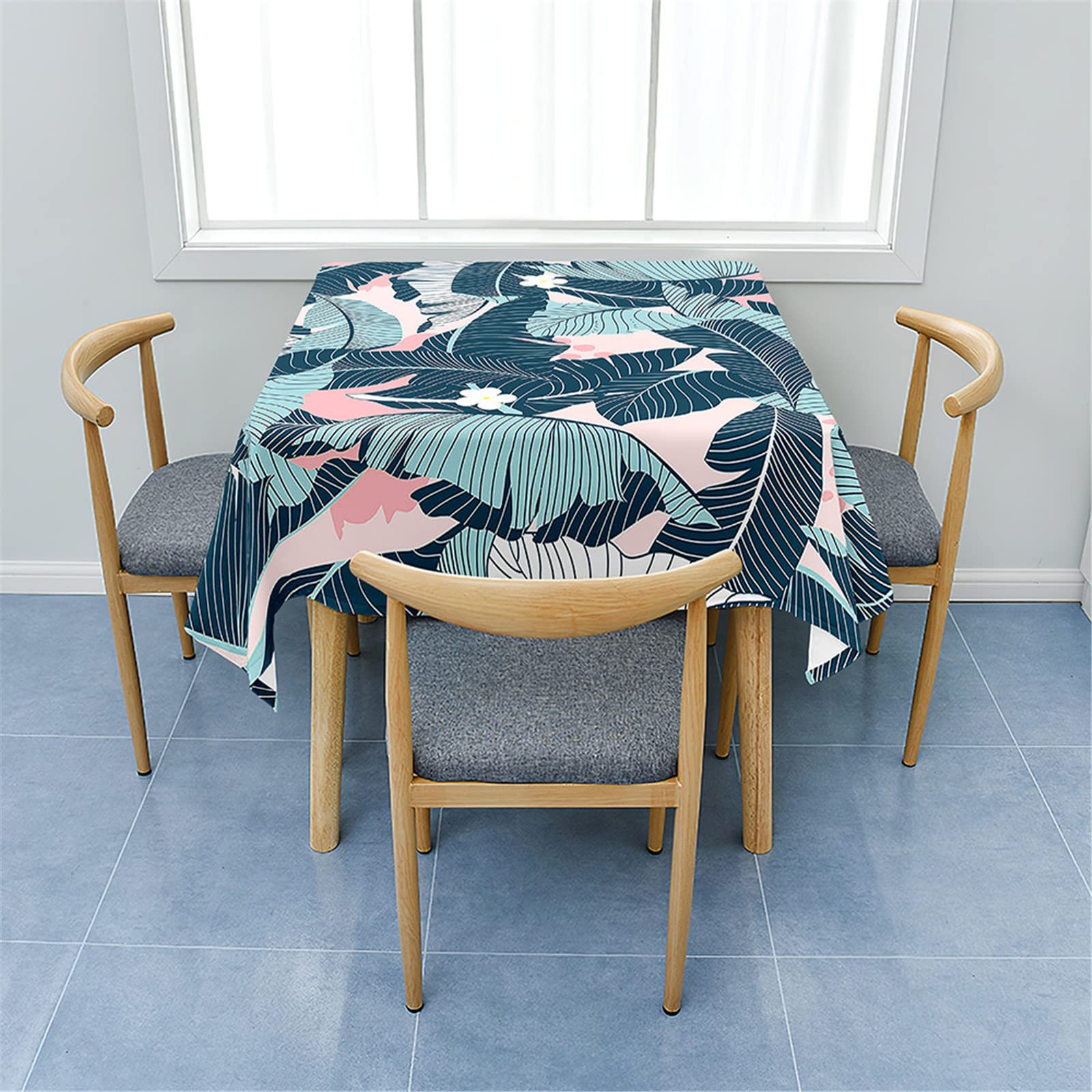 Nappe Anti-Taches Imperméable Pour Table À Manger Cuisine - Feuilles