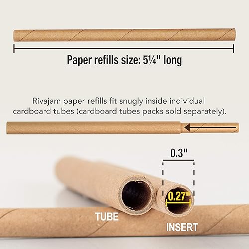 Miniatura 5 de Rivajam Insertos de papel de anidación de abejas | Paquete de 125 piezas | Beekeeper Pro Edition | Insertos de repuesto naturales para Mason Bee