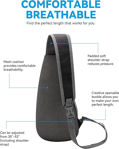 Miniatura 4 de Gisdanchz Bolso bandolera unisex con diseño de panal de abeja, jacquard, pequeña, delgada, bandolera, bolsa de pecho para senderismo y viajes