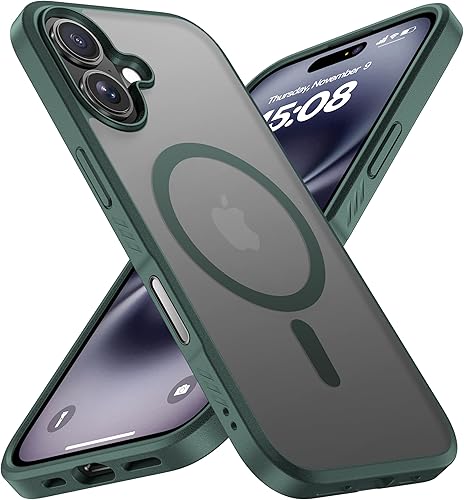 Miniatura 17 de CellEver Funda magnética fuerte para iPhone 15 Pro [protección de cámara] [prueba de caídas de grado militar] [compatible con MagSafe] Funda delgada