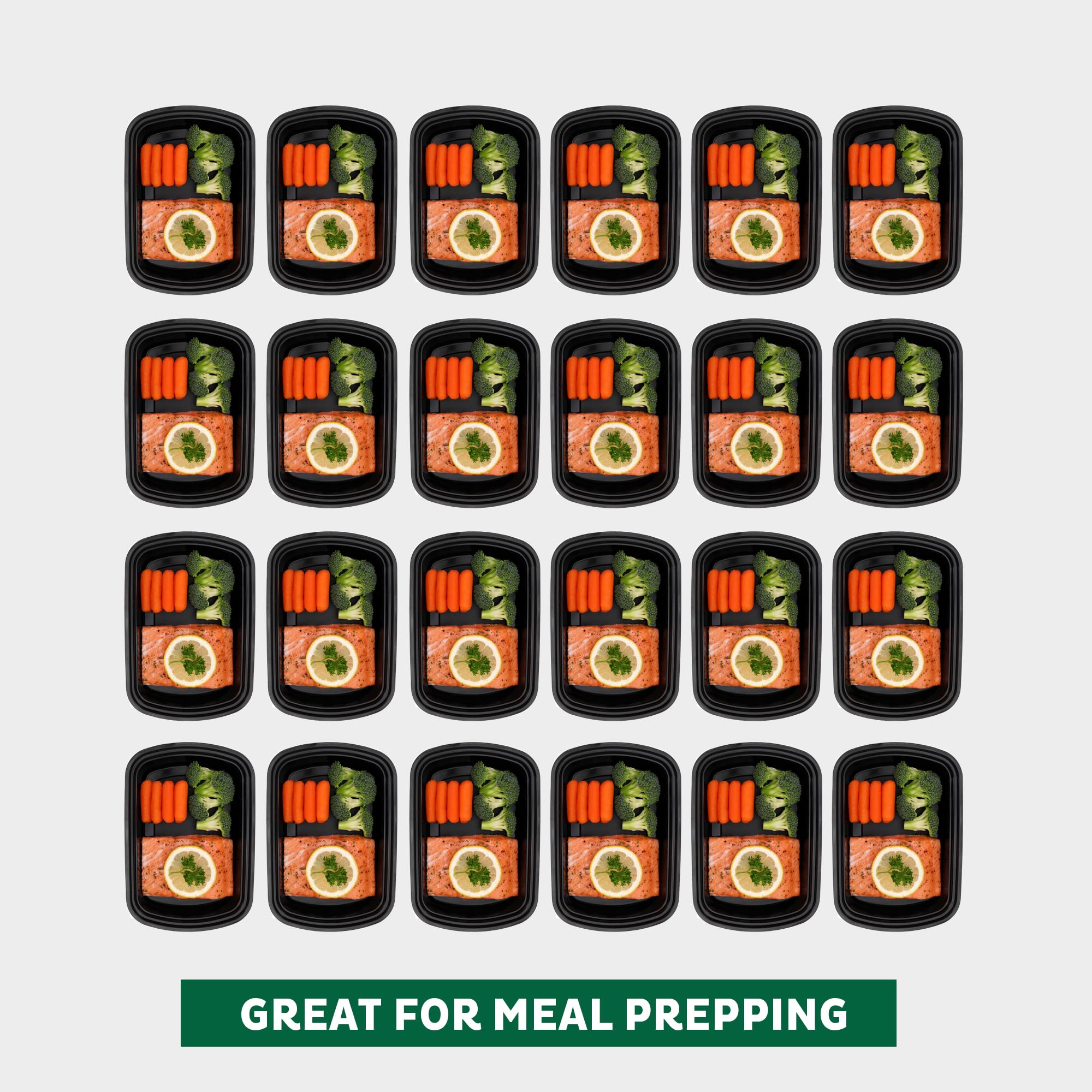 Freshware Bento Box Contenedor de preparación de comidas, 32, 1 compartimento, paquete de 150, 32 onzas