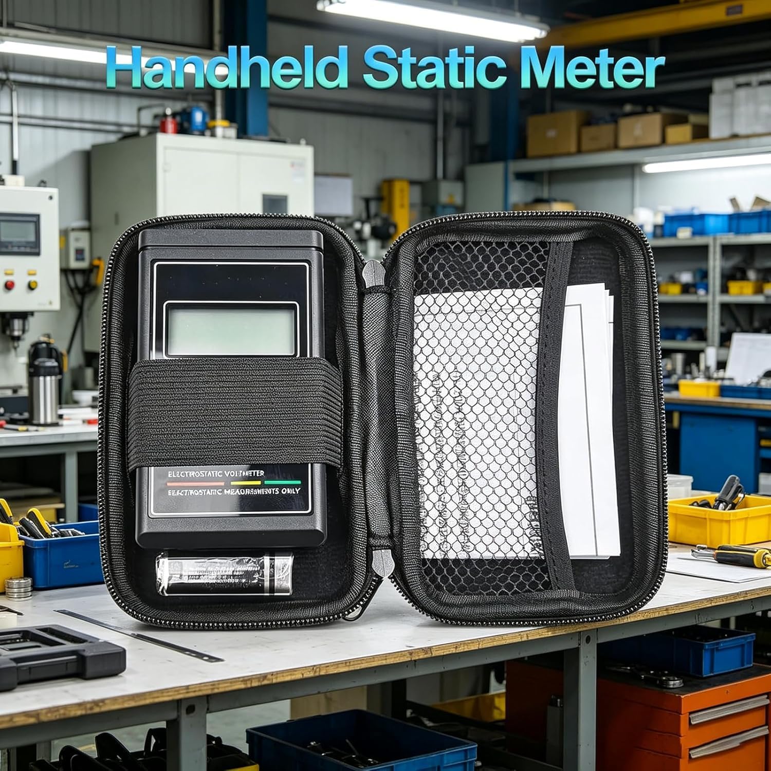 Misuratore Statico Portatile, Tester Elettrostatico 0–50kv Con Display Lcd E Pulsante Di Reset, Rilevamento Rapido, Per Tessuti E Carta