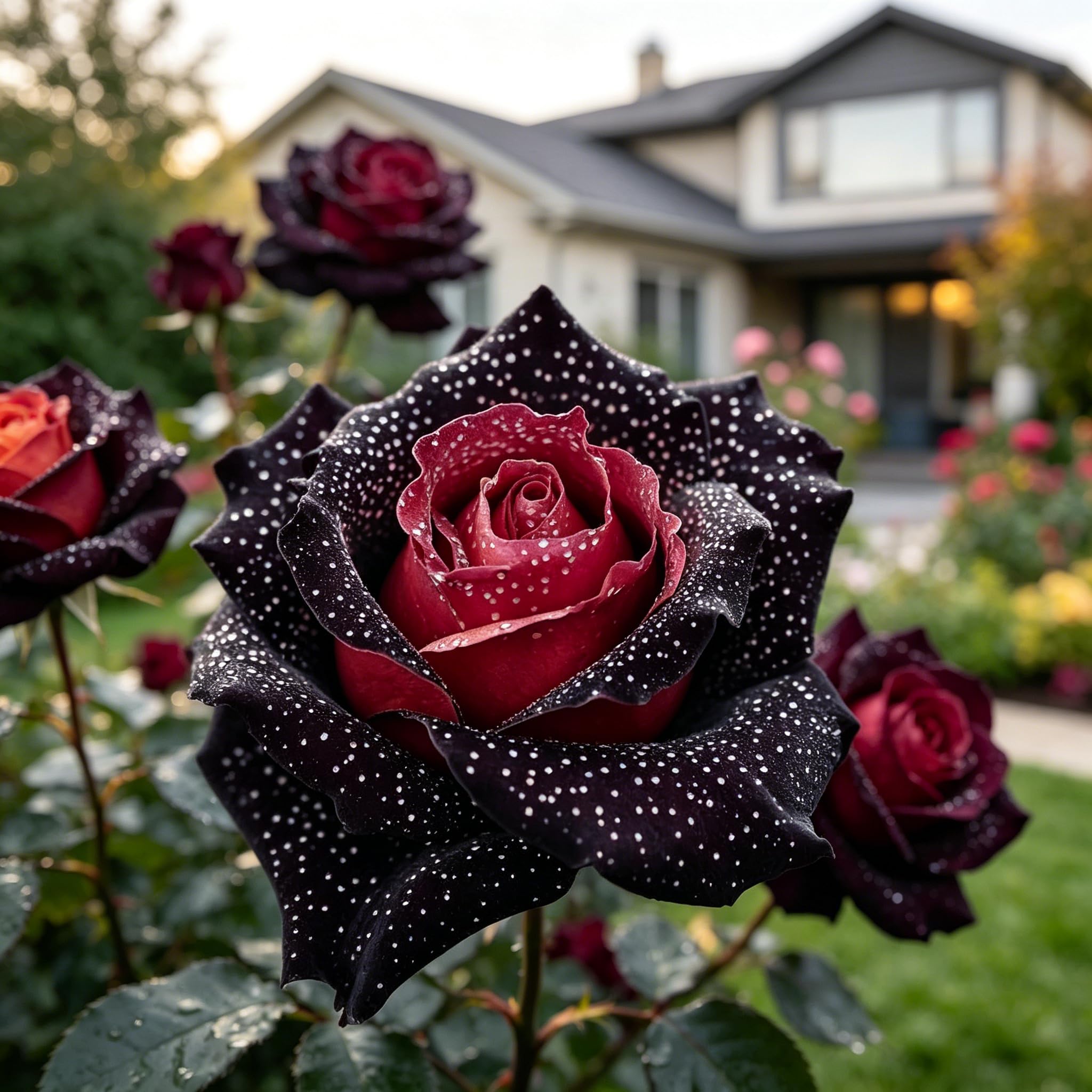 Mischfarbene Rosenpflanzen, für individuelle Gartengestaltung-5Rhizom-f