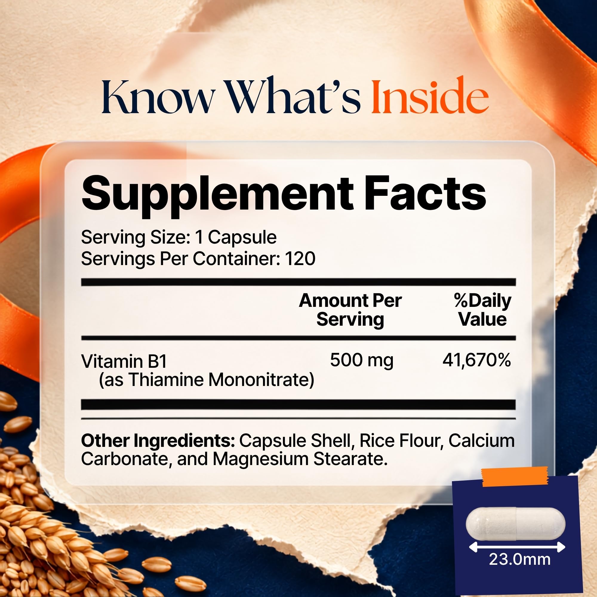 Vitamatic Vitamin B1 500 mg (Thiamine Mononitrate), 120 Capsules — Amazon image 2
