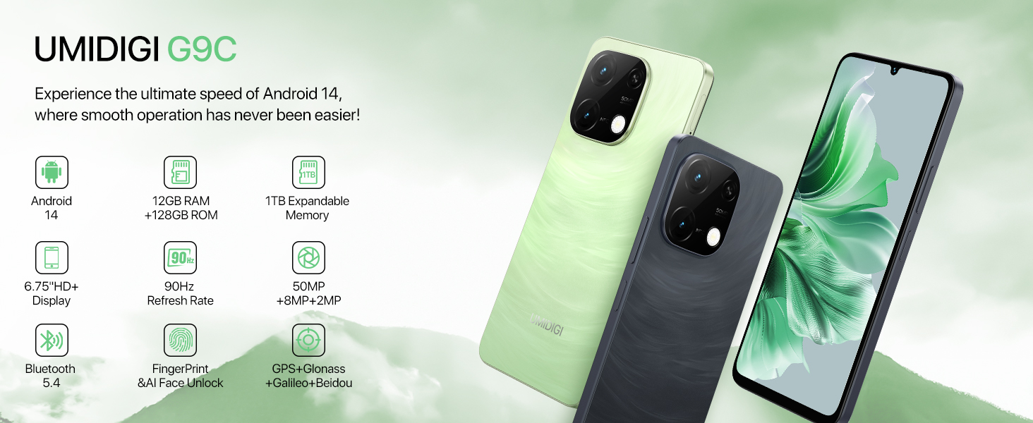 Amazon.com: UMIDIGI Teléfono celular desbloqueado G9C Android 14