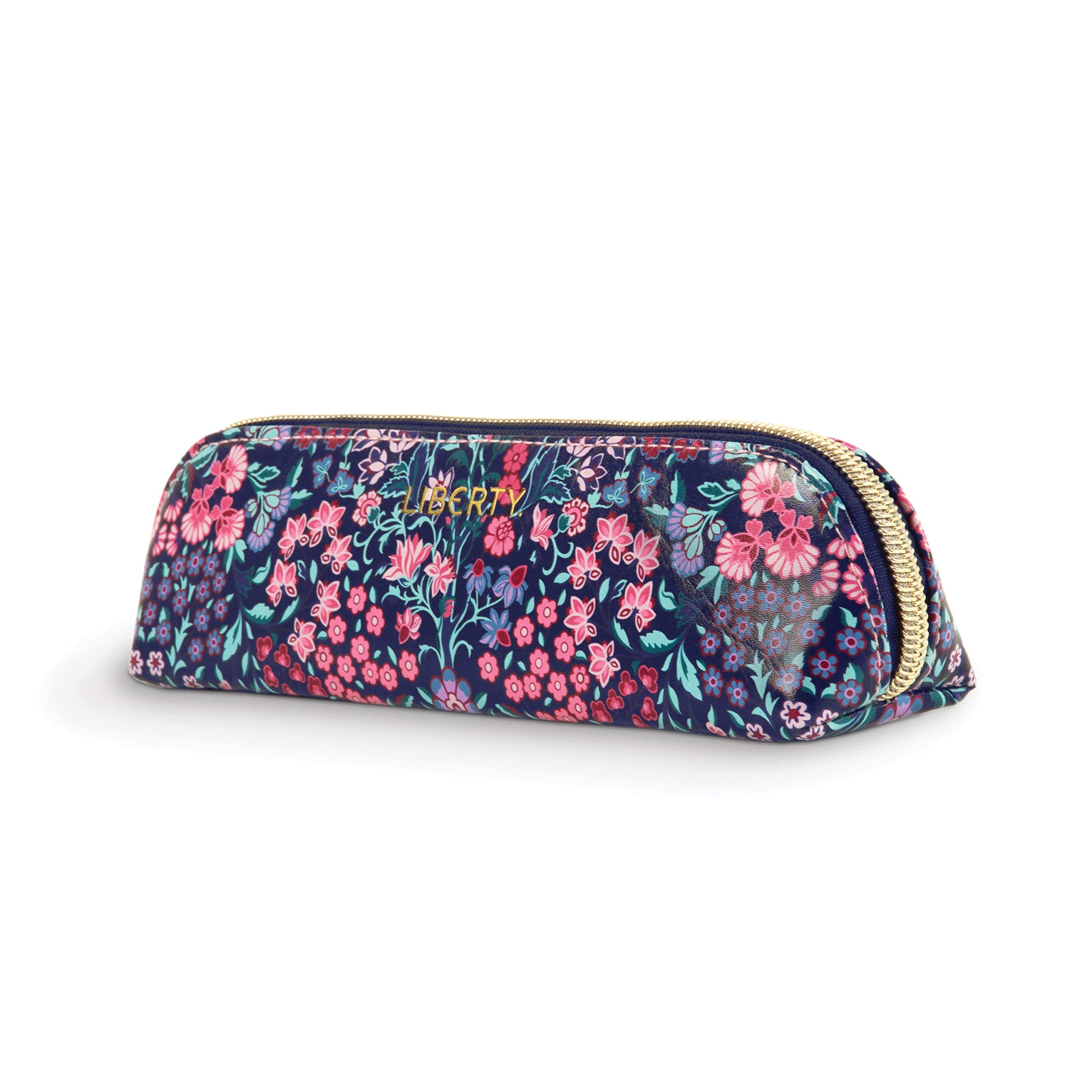Liberty Tanjore Gardens Tile Navy Pencil Case, Navy Blue - Image 3
