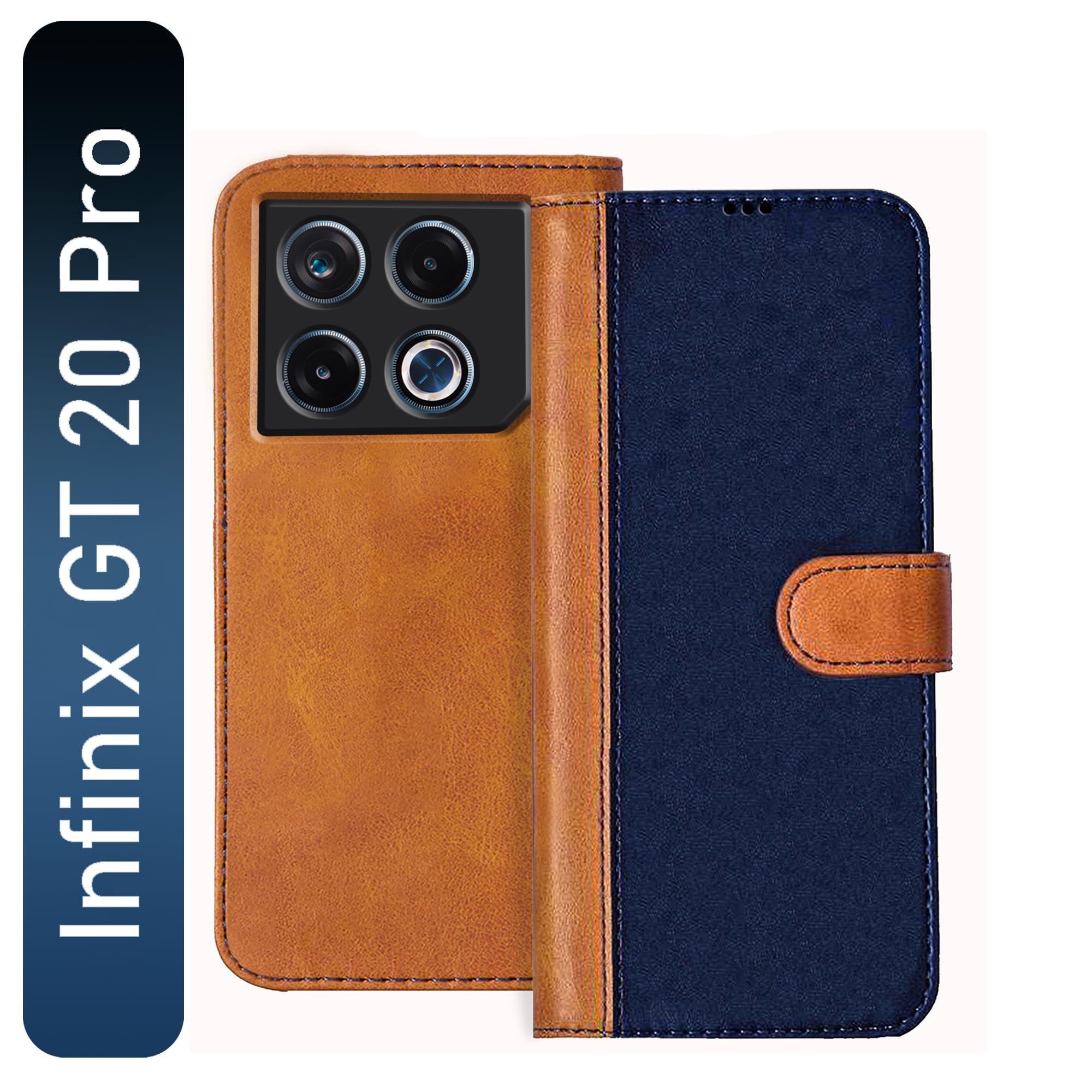 Knotyy Faux Leather Flip Case Back Cover for Infinix GT 20 Pro