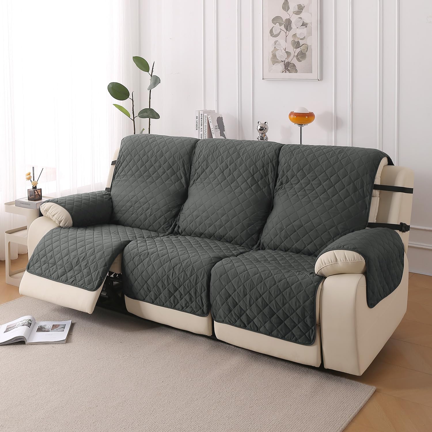 HOKIPO Recliner Cover - 3 Seater, Forest Green -17 HOKIPO Recliner Cover - 3 Seater, Forest Green -17
