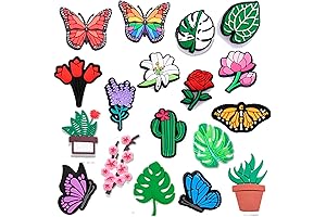 Flowers Shoes Charms Butterfly Leaf Plants Unicorns Shoes Decorations for Girls Women...