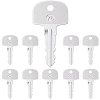 Vista 14 de 10Pcs CAT 5P8500 Ignition Switch Keys Equipment Key Set, Caterpillar Excavator Equipment Keys