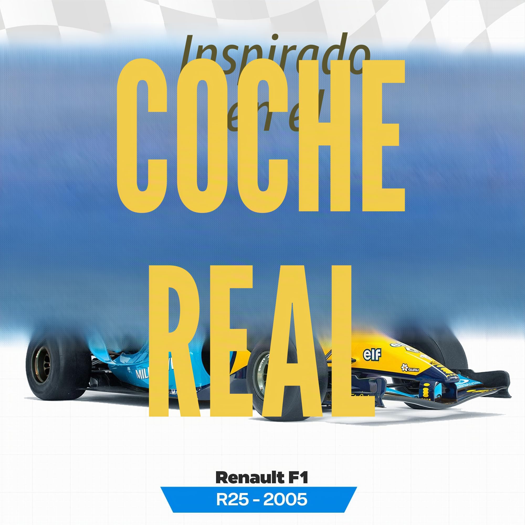 1:43 F1 Team R25-2005 Collection Formula 1 Race 5# Modelo inspirado en Fernando Alonso Modelo coleccionable fundido