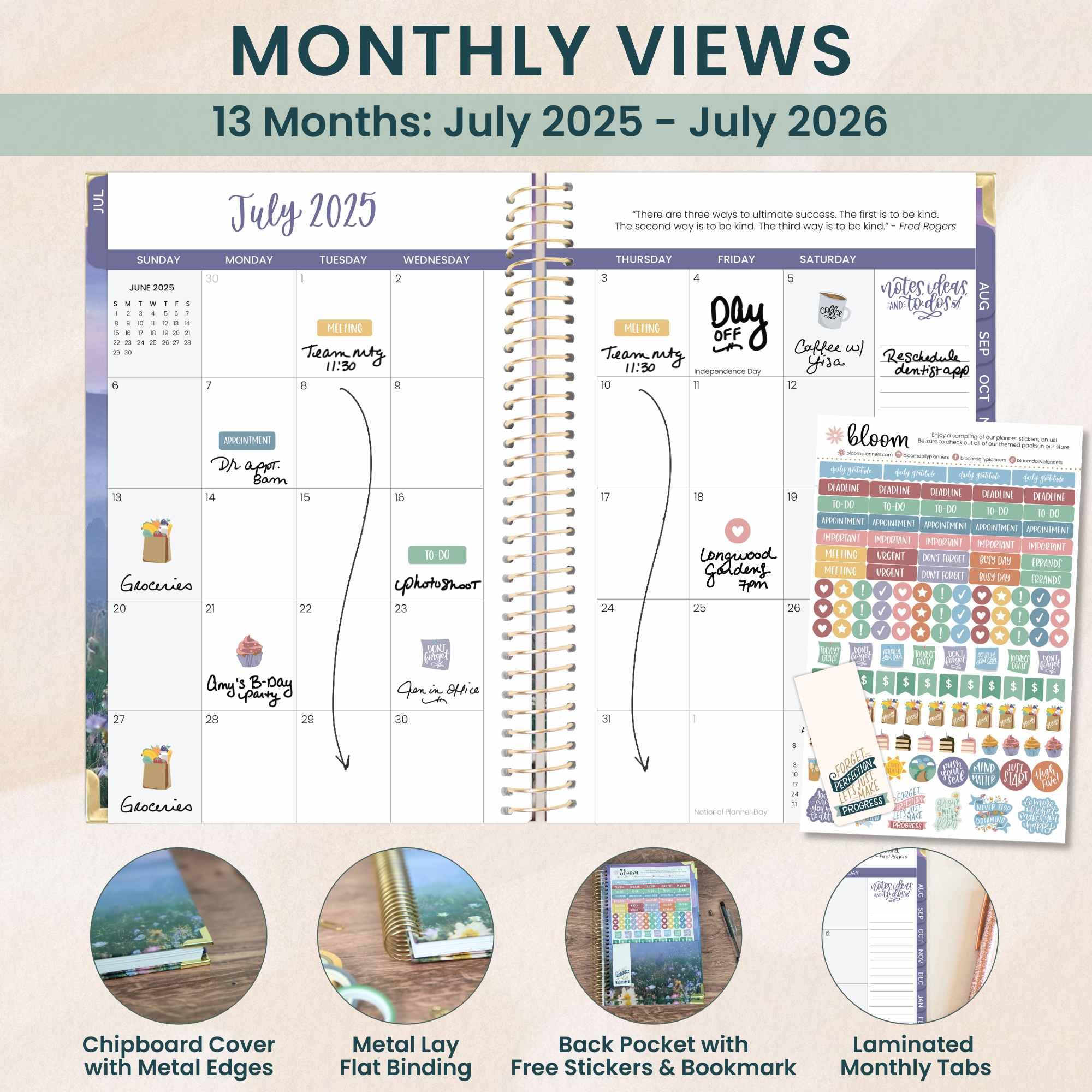 Snapklik.com : Bloom Daily Planners HARDCOVER 2025-2026 Academic Year