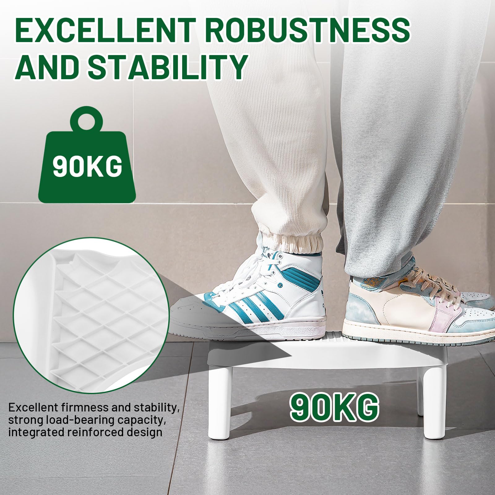 Toilettenhocker Erwachsene,Klohocker,Hocker Toilette mit Anti-Rutsch-Pads,Ergonomischer WC Hocker Tragbarer für Badezimmer für Bekämpft Verstopfung Blähungen und Bequeme Ausscheidung