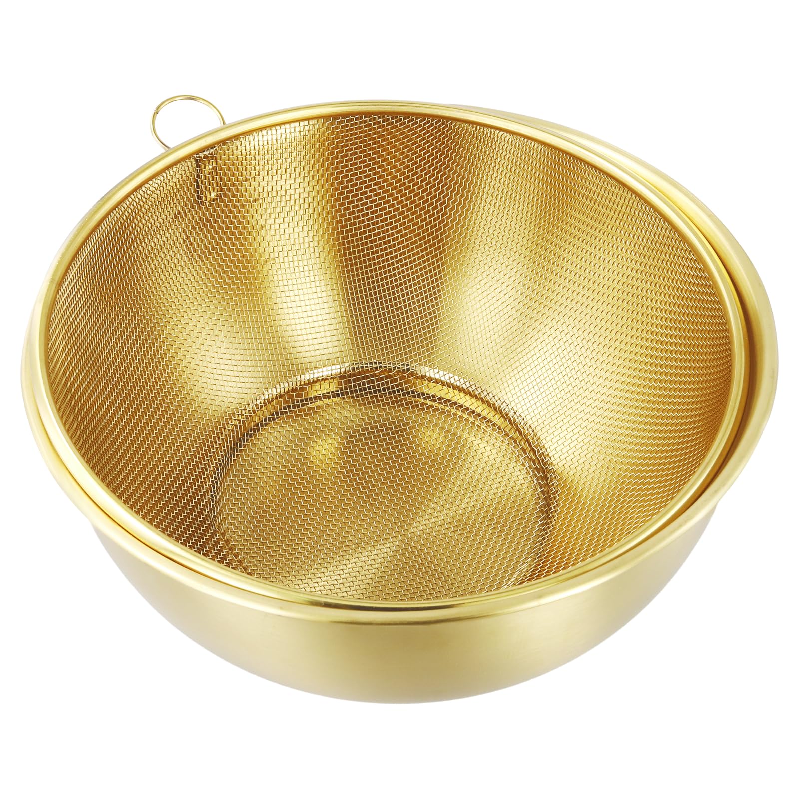 RimCereal 8-Piece Stainless Steel Colander Set - Microporous Strainers With Mixing Bowls (1.2qt-5qt)