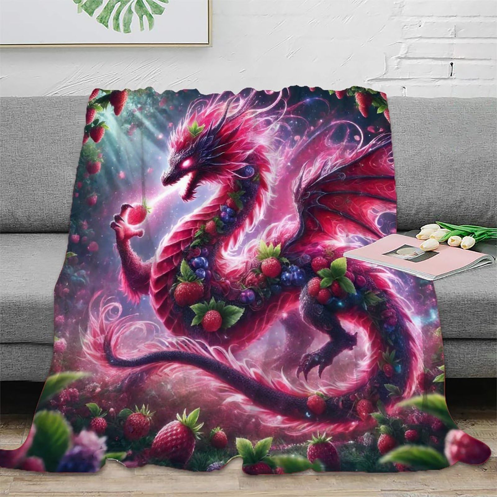 Couverture ptérosaure en microfibre isolante contre le froid nocturne de la chambre