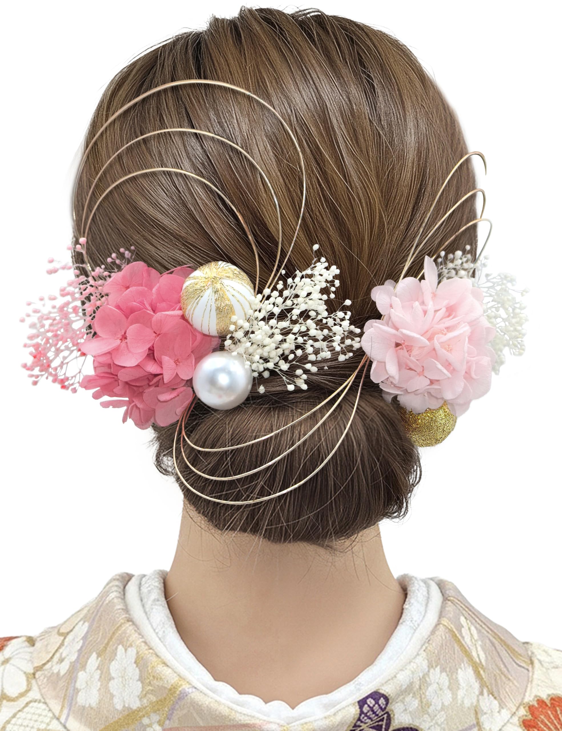 Amazon | [JZOON] 成人式 髪飾り ドライフラワー 卒業式 袴 振袖 着物