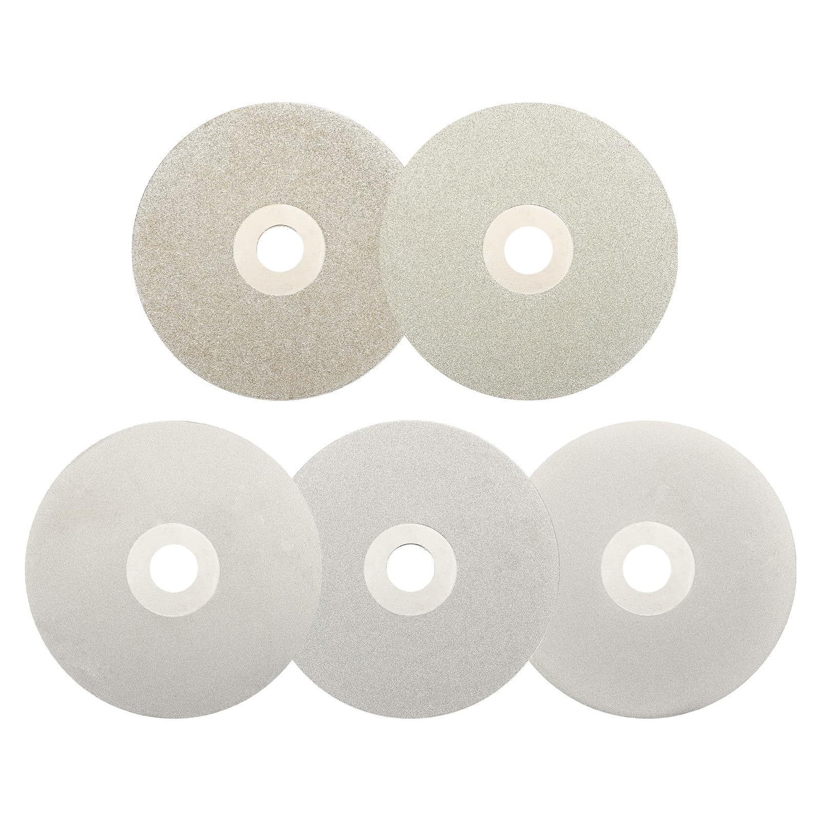 Juego de 5 discos planos de diamante de 4 x 5/8 pulgadas, rueda de molienda de grano 80/120/240/320/600 para cortar o lijar piedra