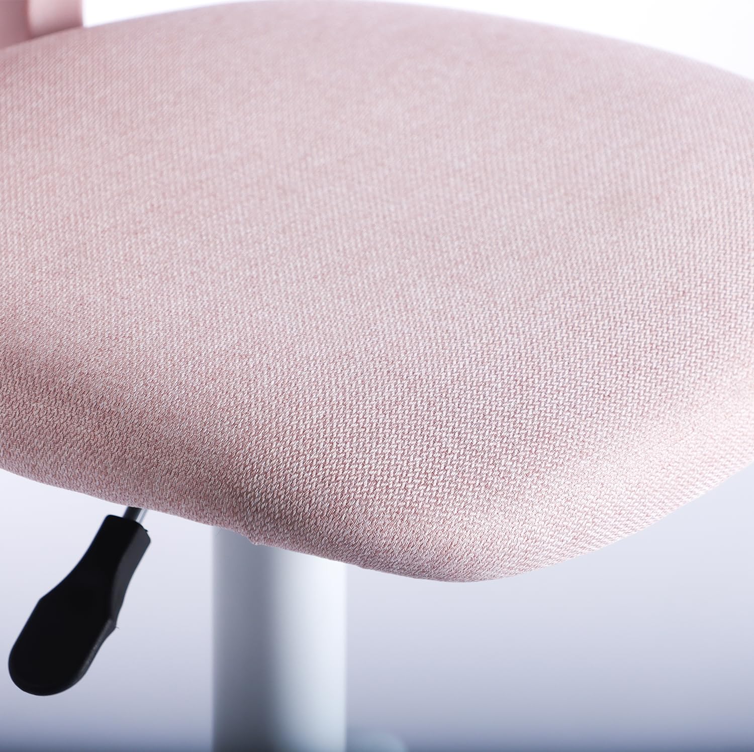 FurnitureR Teenage Office Chair, Height Adjustable Armless Task Seat, Colourful Study Chair for Home and Office, Computer Seat, Ergonomic & Swivel, 40.5 x 44 x 87cm, Morandi Pink