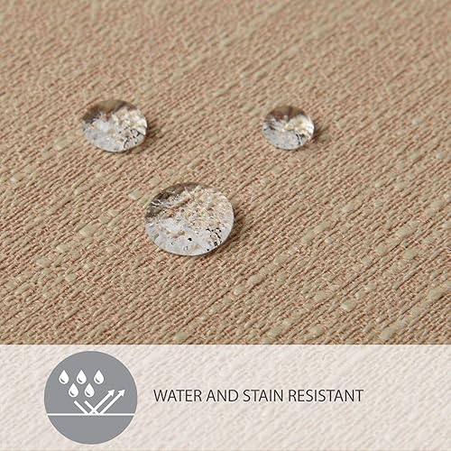 Miniatura 5 de TOWN & COUNTRY LIVING Harper - Mantel resistente a las manchas y al agua, color beige marrón, 60 x 120 pulgadas