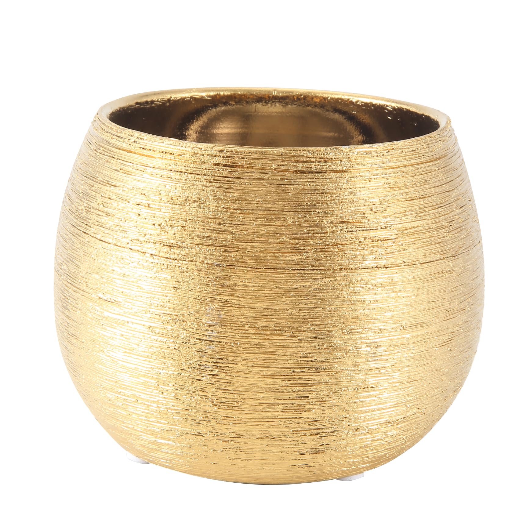 Jrifedptry Gold Ceramic Plant Pot Planter Unique -Plated Flower Pot Flowerpot Flower Vase Plant Pot
