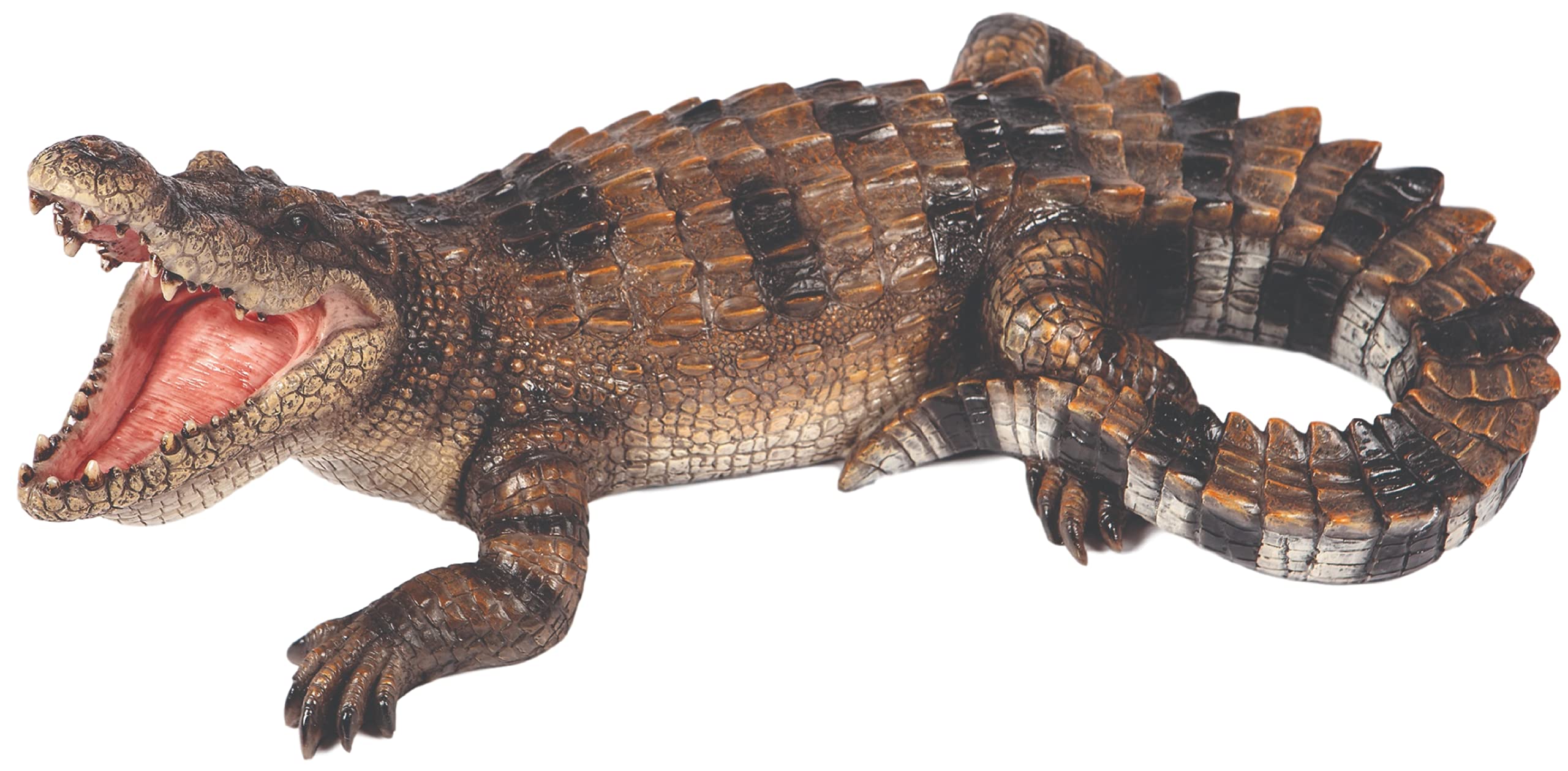 Snapping Crocodile Ornament Garden Home Decor Lifelike Resin Realistic Frostproof 51cm